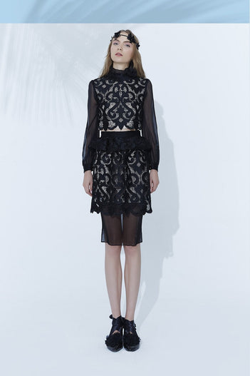 Stained Messages Layered Skirt