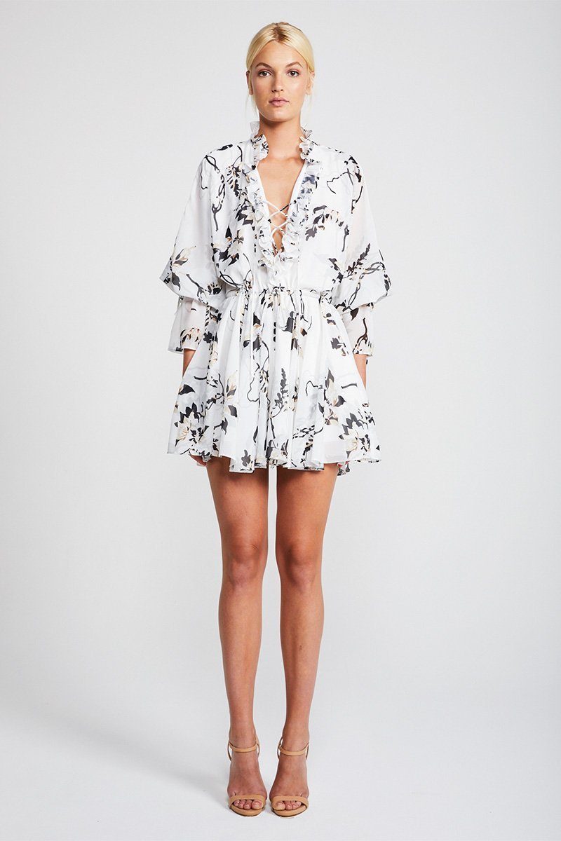 APPARITION FRILL COLLAR MINI DRESS