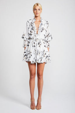 APPARITION FRILL COLLAR MINI DRESS