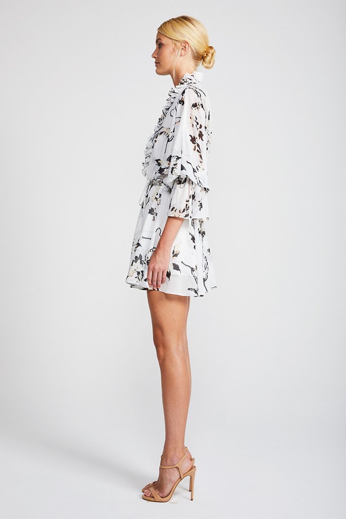 APPARITION FRILL COLLAR MINI DRESS