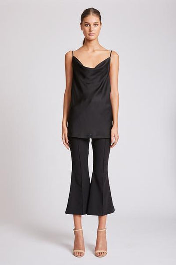 CALYPSO BIAS COWL CAMI - BLACK