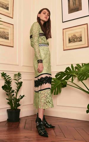 Cut and Sew Midi Flare Skirt (Mint)