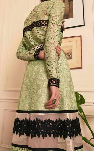 Cut and Sew Midi Flare Skirt (Mint)