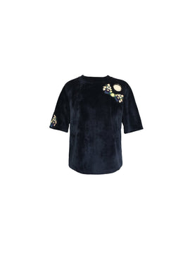 Cut-out Embroidery Top