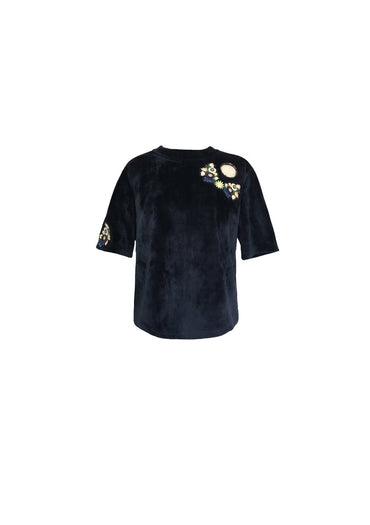 Cut-out Embroidery Top