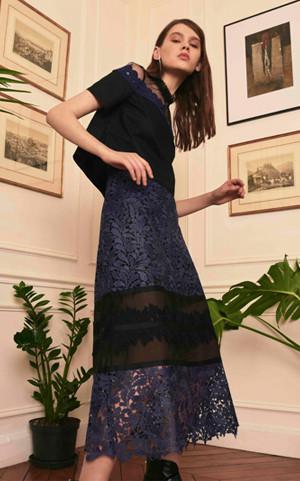 Cut And Sew Midi Flare Skirt (Teal)