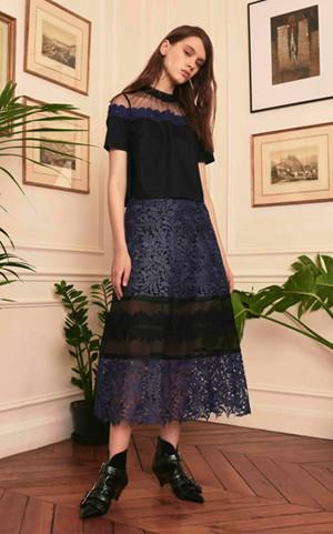 Cut And Sew Midi Flare Skirt (Teal)