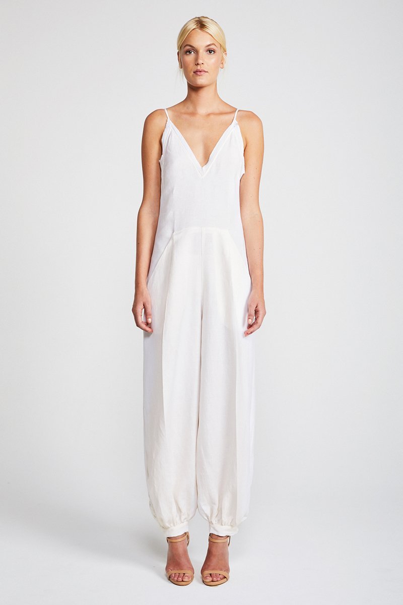 DAWN TAILORED HAREM JUMPSUIT - CREAM