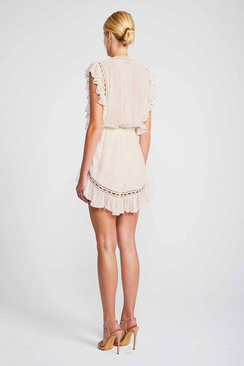 ECLIPSE DRAWSTRING PLAYSUIT - CREAM