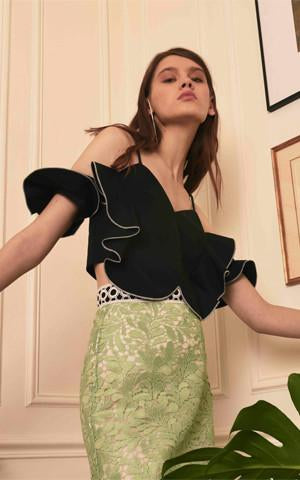 BUTTERFLY PEPLUM TOP