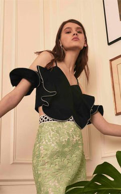 BUTTERFLY PEPLUM TOP