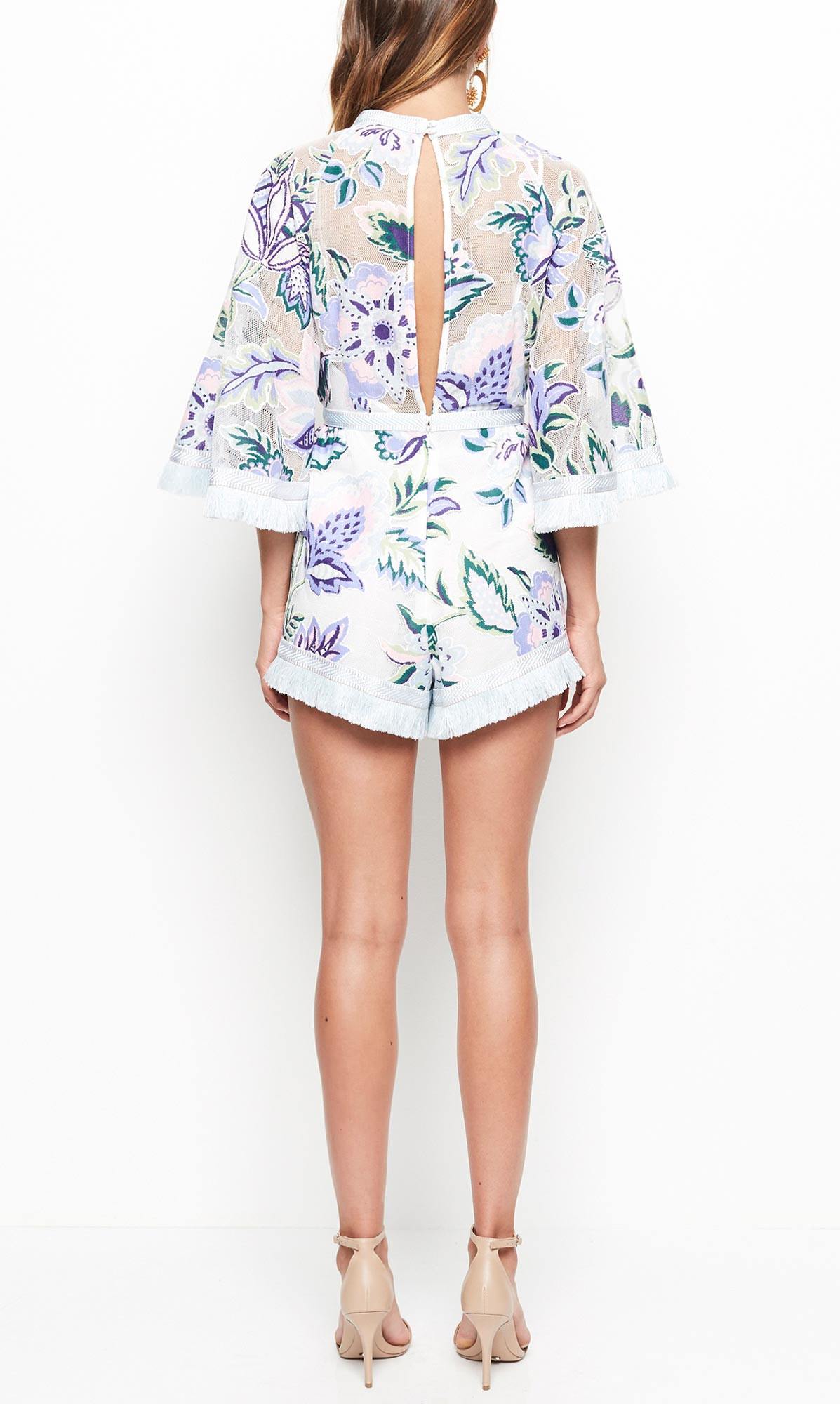 GEORGIE BOY PLAYSUIT WHITE THISTLE