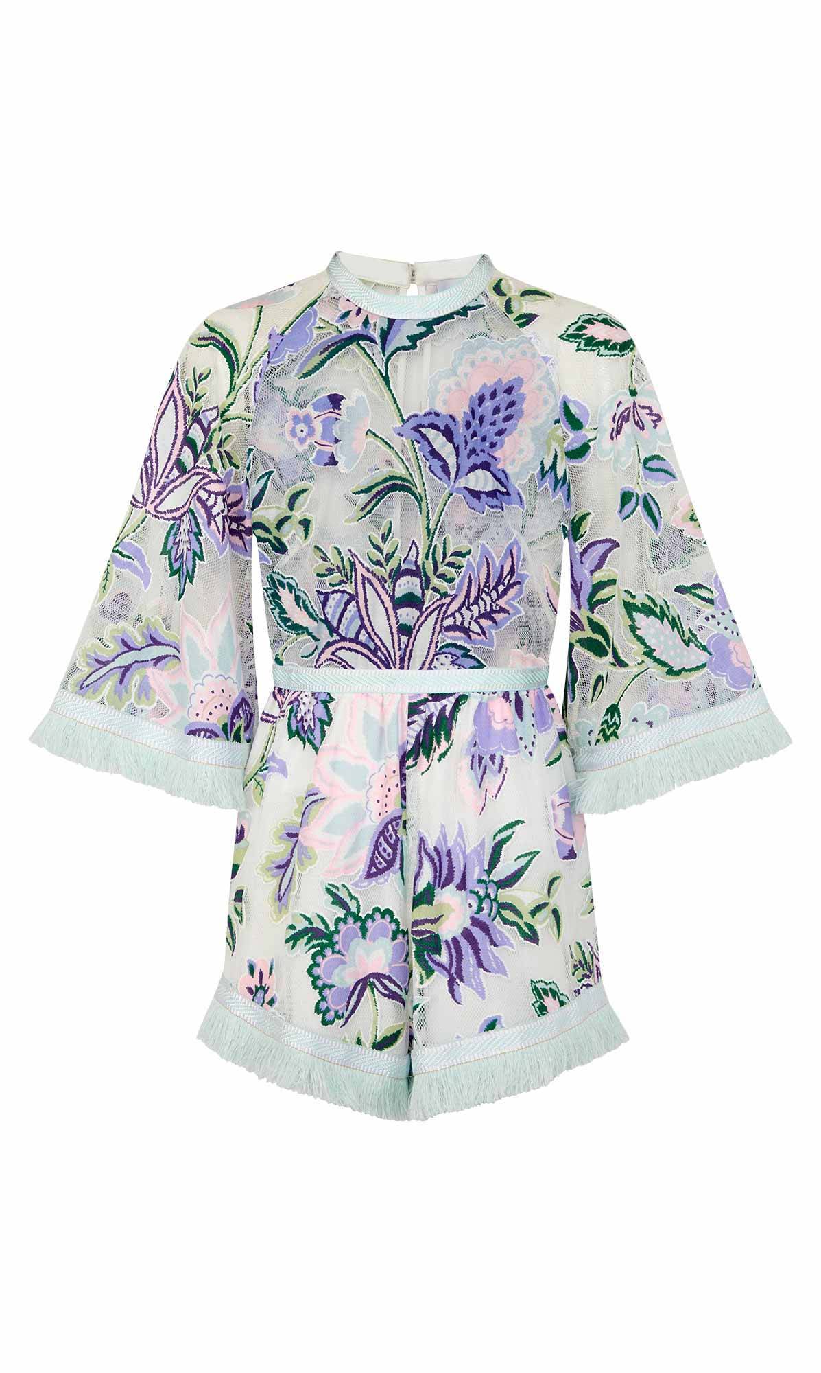 GEORGIE BOY PLAYSUIT WHITE THISTLE