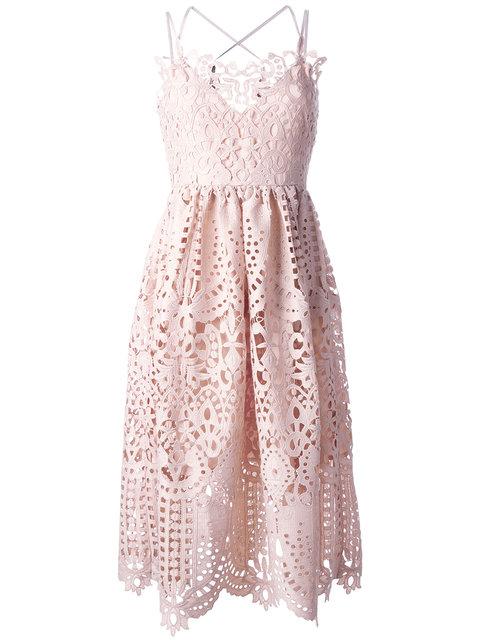 GUIPURE LACE CAMI DRESS (PINK)