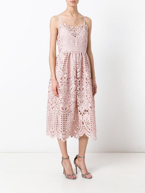 GUIPURE LACE CAMI DRESS (PINK)
