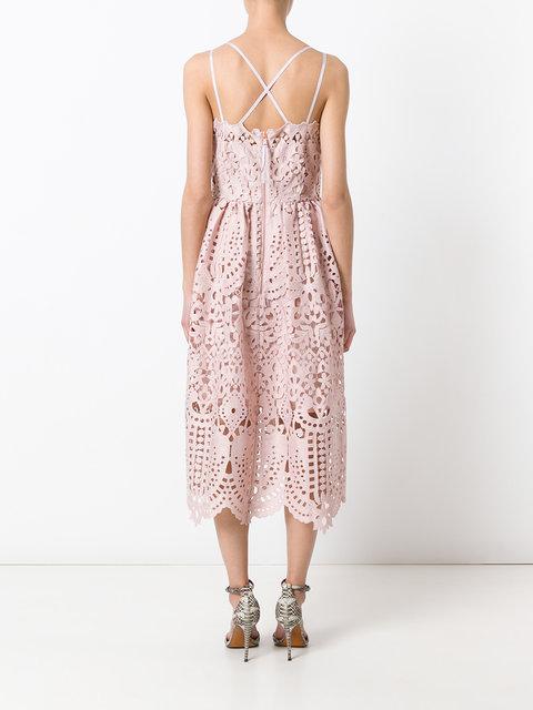 GUIPURE LACE CAMI DRESS (PINK)