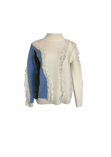 Intarsia Flossy Pull-over