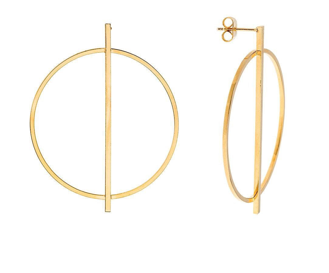 Linear Hoop Earring