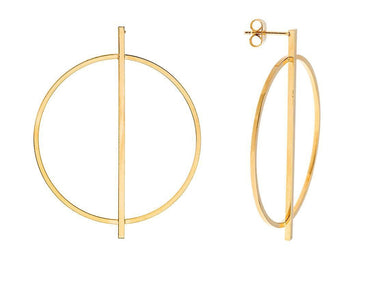 Linear Hoop Earring