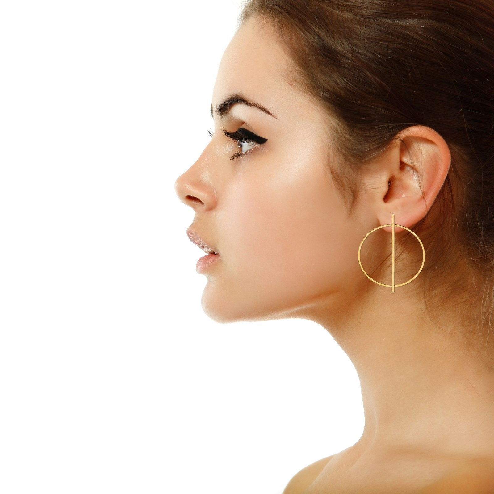 Linear Hoop Earring
