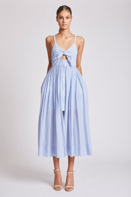 ST MARTIN TIE FRONT MIDI DRESS