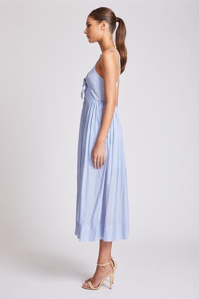 ST MARTIN TIE FRONT MIDI DRESS
