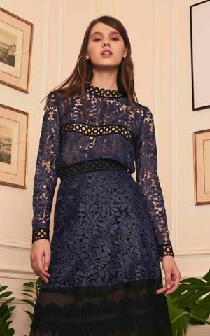 Teal Guipure Lace Top