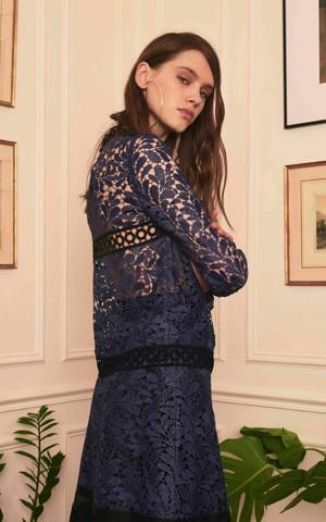 Teal Guipure Lace Top