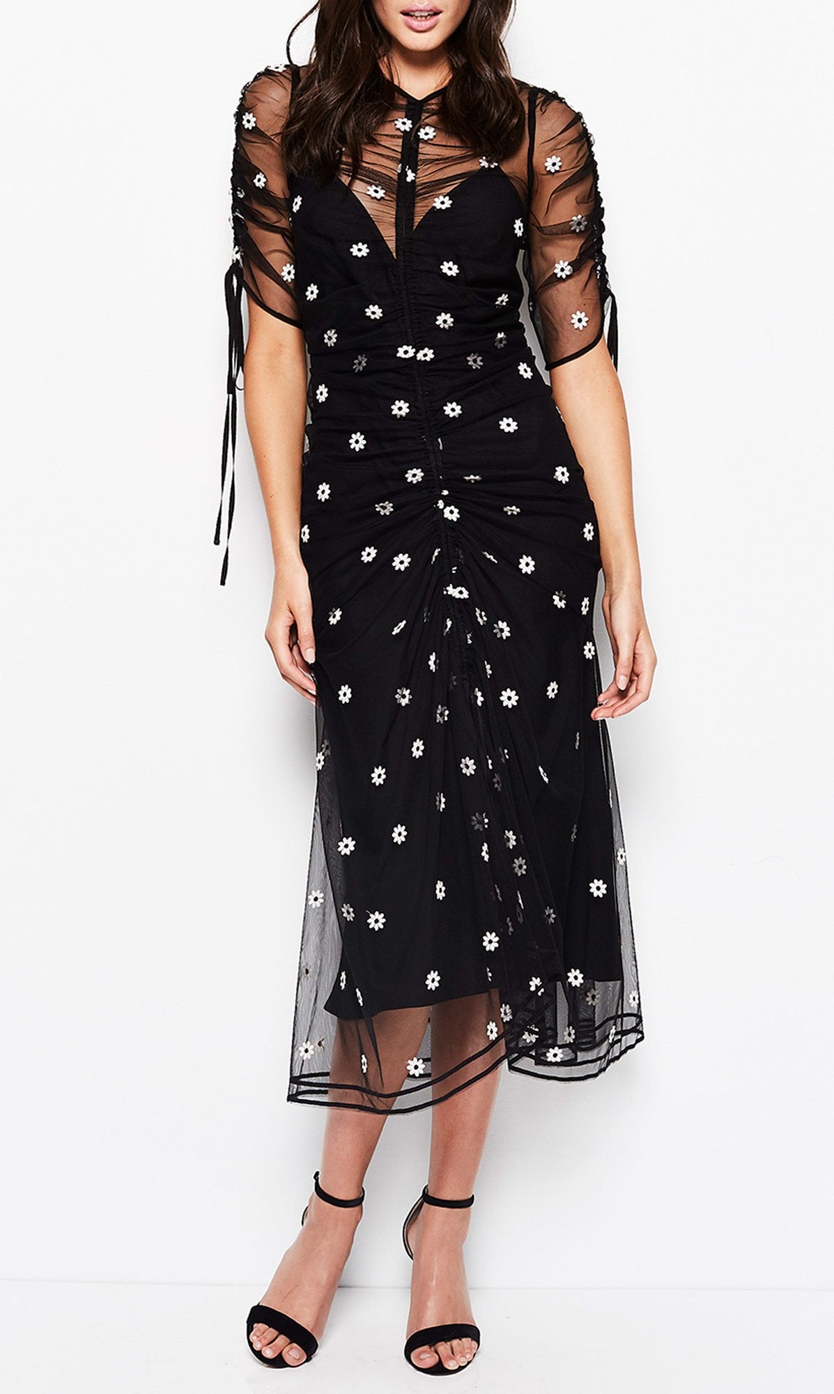 THE GARDEN PARTY DRESS BLACK DAISY