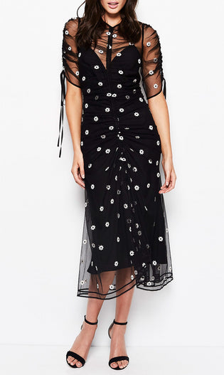 THE GARDEN PARTY DRESS BLACK DAISY