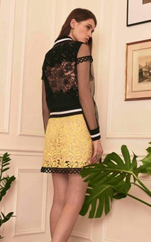 Tulle And Lace Bomber Jacket