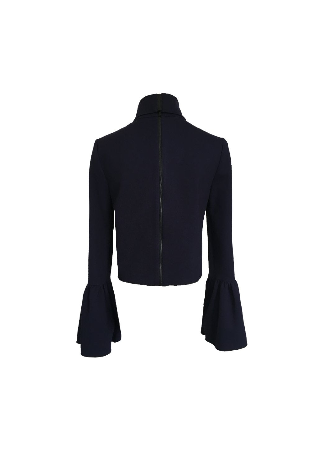 Turtle Neck Bell-sleeves Top