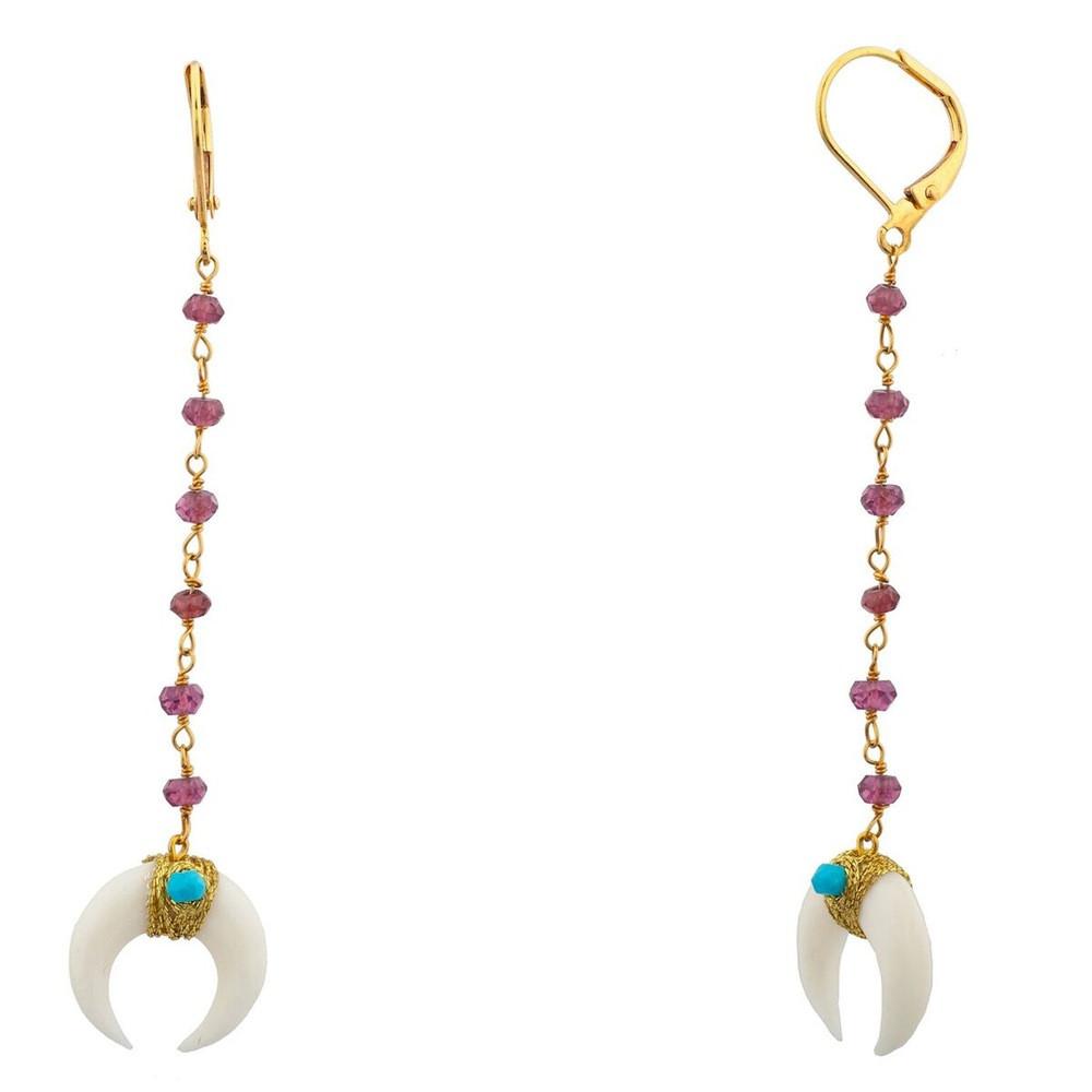 Tusk Gemstone Drop Earrings
