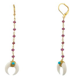 Tusk Gemstone Drop Earrings