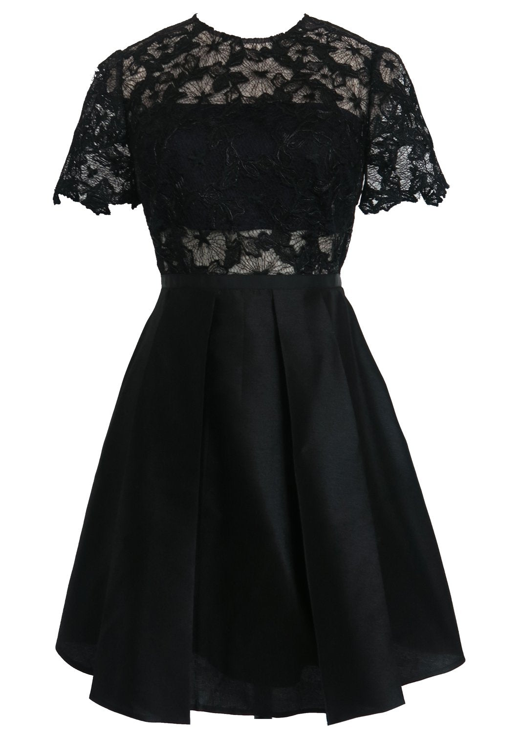 Waisted Box Pleats Dress