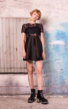 Waisted Box Pleats Dress