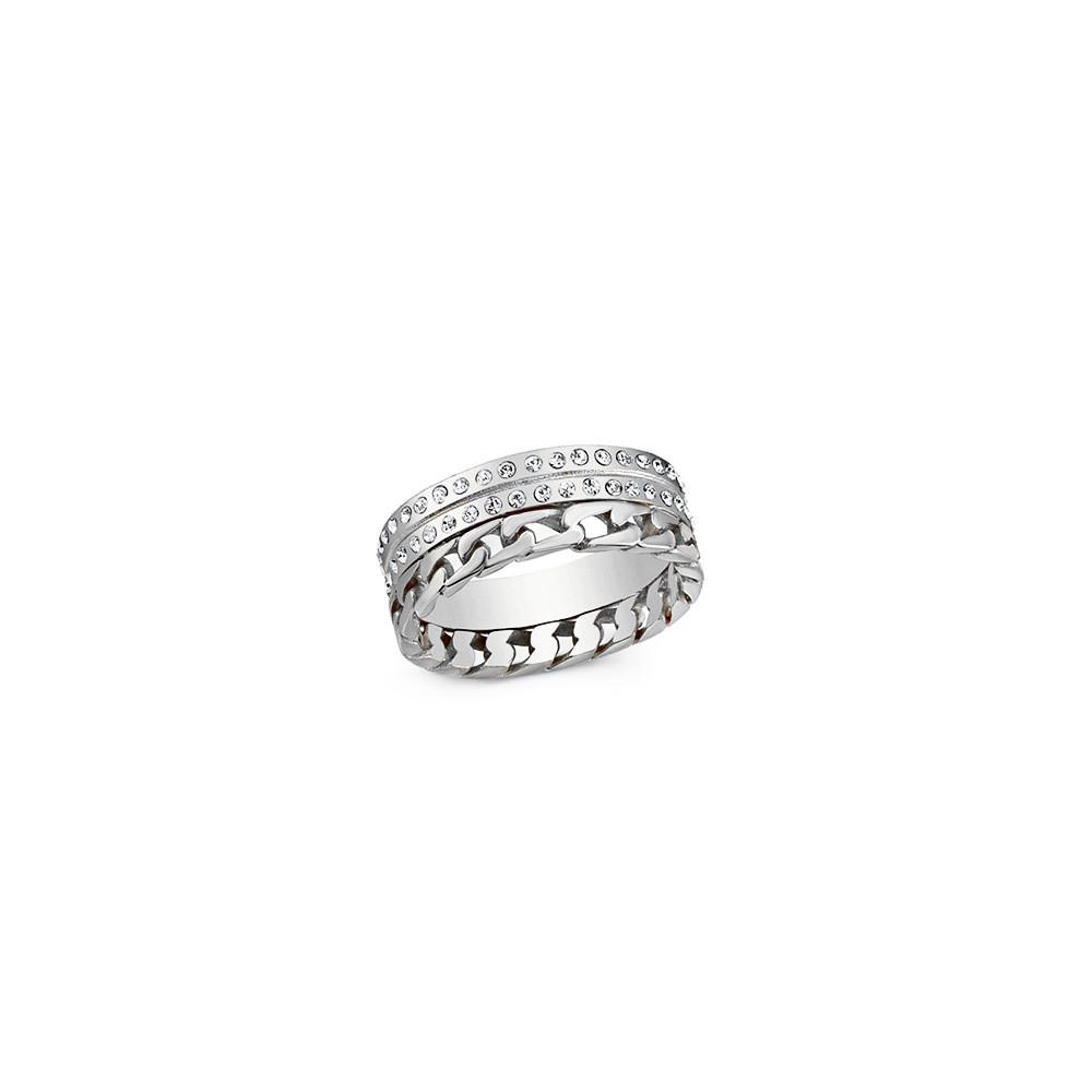 Catena Crystal Ring (Silver/Clear)