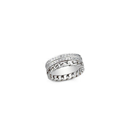 Catena Crystal Ring (Silver/Clear)
