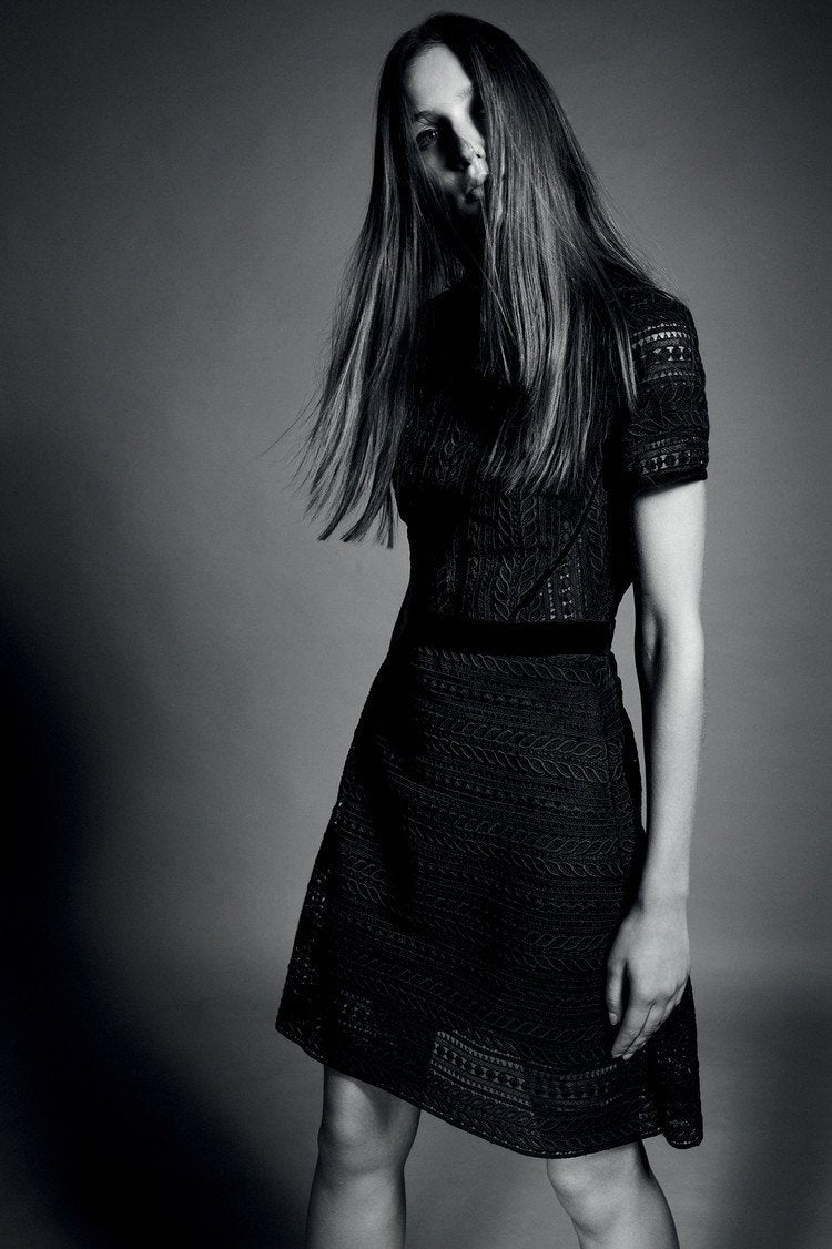 Cable Lace Midi Dress