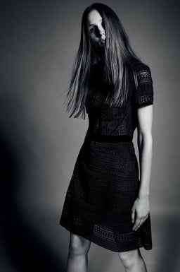 Cable Lace Midi Dress